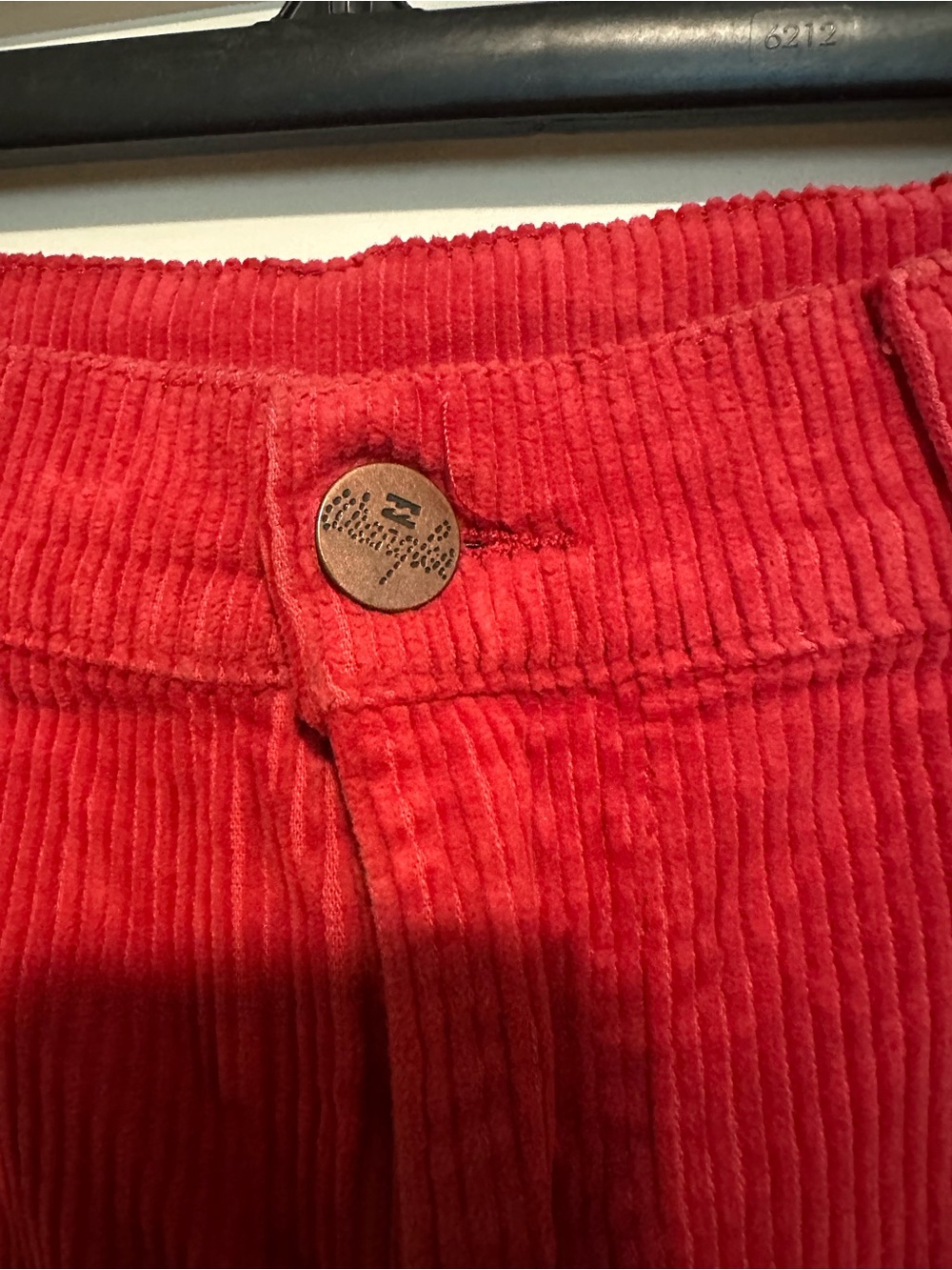 BILLABONG x Wrangler The Retro Womens Red Corduroy Pants - Picture 5 of 7
